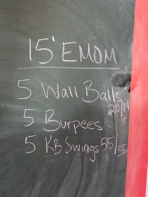 9/8/18. Only did the first and last back to back. 55lb thrusters instead of wallballs, 25 lb kb Wods Crossfit, Emom Workout, Hiit Benefits, What Is Hiit, Crossfit At Home, Strength Workouts, Hiit Training, At Home Workout Plan, Crossfit Workouts