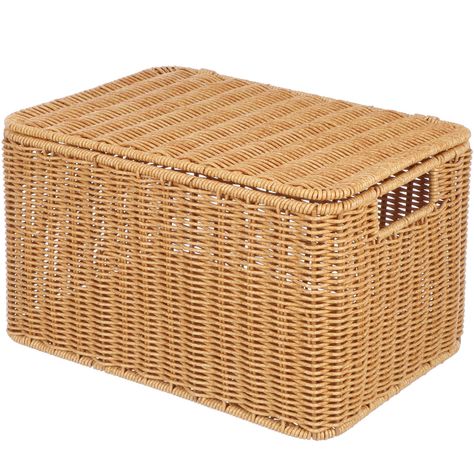 PRICES MAY VARY. 【 Wicker Storage Basket Box】 👔🩳👒📚 💼 Are You Still Looking for a Hand-woven Storage Basket? Reasonable Storage Space Can Help Your Room and Desktop Become Clean and Orderly. Weaving Design Makes It More Natural and Attractive, Which Add a Feeling of Nature in The House. 【 Closet Storage】👔🩳👒📚 💼 the Storage Basket Has a Fine Workmanship with Woven Texture Design, Simple and Fresh. The Woven Basket Is Well-made of Premium and Sturdy Materials, Safe and Practical for Long-l Shelf Wardrobe, Storage Basket With Lid, House Closet, Wardrobe Organizer, Wicker Box, Storage Baskets With Lids, Wicker Storage, Basket With Lid, Box Shelves