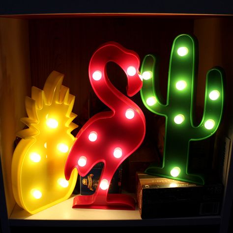 Cartoon Pineapple, Pineapple Christmas, Nursery Night Light, Bedroom Bedside Lamp, Home Office Decoration, Flamingo Christmas, Lampe Decoration, Christmas Decorations Bedroom, Cartoon Wall