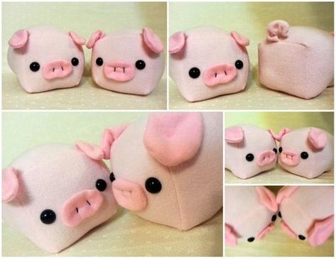 Cute Diy Gifts For Mom, Plushies Diy, Cute Diy Gifts, Pig Crafts, Diy Sewing Gifts, Diy Gifts For Mom, Sock Crafts, Plushie Patterns, Sewing Stuffed Animals