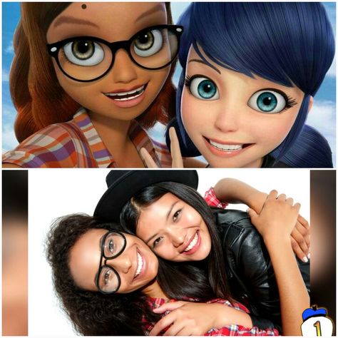 It's marionette and Alya in real life Marionette And Alya, Miraculous Characters, Disney Disney, Cat Noir, Miraculous Ladybug, Style Guides, Real Life, Cool Style, Disney Princess