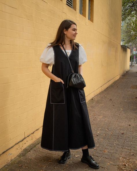 Ora Pinafore, Australia Style, Sewing Fashion, Pinafore Dress, Sydney Australia, Top Stitching, Sewing Clothes, Sewing Ideas, Outfits Aesthetic