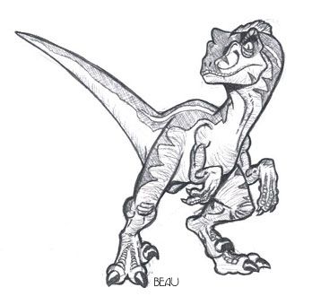 JP Raptor by beaubaphat on DeviantArt Velociraptor Drawing, Dino Drawing, Raptor Dinosaur, Dinosaur Sketch, Dinosaur Tattoos, Dinosaur Drawing, Dinosaur Coloring, Paleo Art, Dinosaur Art