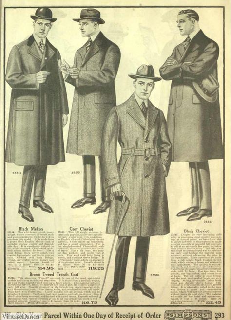 Fashion in 1918 - Women and Men During WWI 1918 Fashion, Chicago Costume, Edwardian Era Fashion, Fashion 1910, Vintage Jewelry Ideas, Vintage Gentleman, Mens Fashion Illustration, Spring Hats, Edwardian Dress