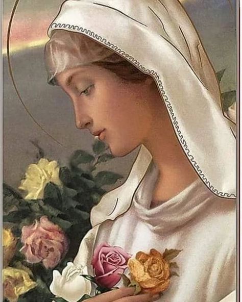 Rosa Mystica, Virgin Mary Painting, Catholic Artwork, Mary Immaculate, Mary Tattoo, Mother Mary Images, Blessed Mary, Jesus Drawings, Jesus Is Alive