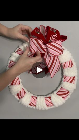 449K views · 6K reactions | Christmas Wreath DIY | I've seen a few of these and just had to make one! Christmas Wreath DIY | By We Craft Around | Hey, everybody. It's Beth. Today, I'm using a fourteen-inch wreath frame from Dollar Tree, chunky yarn from Walmart and ribbon from Amazon. I took the ribbon and hot glued it to the wired frame and this ribbon is two and a half inch wired ribbon. I then take the chunky yarn and hot glue that on top of the ribbon. I then start taking the yarn and wrapping it through the wired frame and around that ribbon. I ended up doing it four times wrapping it around four times. Then take the ribbon and flip it over so I can wrap the yarn underneath it. Right onto the wired frame. I do this four times. And then I take the ribbon again and push that over the ya Ribbon And Yarn Wreath Diy, We Craft Around, Yarn And Ribbon Wreath Diy, Chrismas Wreaths, Dollar Tree Christmas Wreaths Diy, Diy Yarn Wreath Tutorial, Yarn And Ribbon Wreath, Dollar Tree Wreaths, Santa Wreath Diy