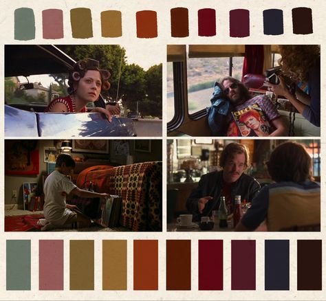 Color Palette Nostalgia, 2000s Cinematography, Nostalgia Color Palette, Nostalgic Color Palette, Cameron Crowe, Nostalgia 70s, 1990s Movies, Vintage Retro Aesthetic, 90s Films