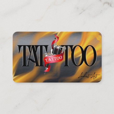 Tattoo Template Mighty, 3.5" x 2.5" Business Car Classic Business Card, Business Car, Tattoo Templates, Tattoo Business, Personal Business Cards, From Scratch, Wrapping Paper, Wedding Stationery, Note Pad