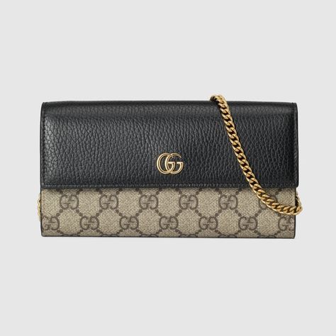 Shop the GG Marmont chain wallet in beige at GUCCI.COM. Enjoy Free Shipping and Complimentary Gift Wrapping. Gucci Wallet Women, Gucci Chain Wallet, Gucci Wallet On Chain, Wallet Craft, Mini Messenger Bag, Gucci Gg Marmont, Chain Wallet, Gg Marmont, Slim Wallet