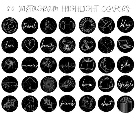 80 Line Art Instagram Highlight Covers Aesthetic IG Highlights Instagram Story Higlight Icons Instagram Highlight Icon Story Covers - Etsy Instagram Highlight Covers Free Black, Pics For Instagram Highlights, Ig Story Highlights Cover Aesthetic, Instagram Highlight Covers Baby Black, Highlight Logo, Ig Story Highlights Cover, Insta Highlight Cover Aesthetic, Aesthetic Ig Highlights, Aesthetic Ig Highlights Cover Black