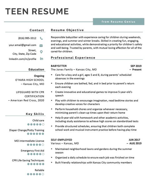 Teenage Resume Examples, How To Make A Resume Free Samples, Resume For 1st Job, Resume Examples For High School Students, Teen Resume With No Experience, Resume For Teens, Academic Resume, First Job Resume, Behavior Specialist