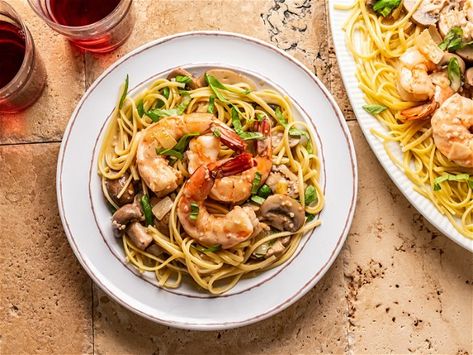 Shrimp Marsala Shrimp Marsala, Colossal Shrimp, Quick Dishes, Cremini Mushrooms, Chicken Marsala, Sliced Mushrooms, Roasted Veggies, Shrimp Recipes, Sweet Savory