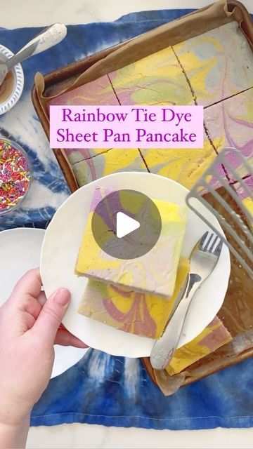 👩‍🍳Heather: Recipes + Cooking with Kids on Instagram: "🌈Sheet Pan Pancake. Recipe ⬇️
An easy, magical breakfast! For #stpatricksday or ANY day!
🥞Make 3 to 4 cups of your favorite pancake mix (or I have an easy whole wheat recipe on happykidskitchen.com search ‘sheet pan pancake’ or dm me)
🥞Divide the batter into bowls (I did 6 but you can do less or more)
🥞Use food coloring to dye the batter. Make the colors bright because they will fade as they bake. (I used this natural dye from Whole Foods but use whatever you kind you like/have.)
🥞Preheat oven to 400. Line a sheet pan with parchment or grease well with oil.
🥞Divide the batter colors into different sections or make stripes of color. Up to you! Just don’t over mix or you won’t see the individual colors.
🥞Take a chopstick or a bu Sheet Pan Sourdough Pancakes, Ombre Pancakes, Sheetpan Pancakes From Scratch, Birch Benders Pancake Mix Recipes, Pan Colors Pride, Tie Dye Sheets, Wheat Recipes, Pancake Mix, Cooking With Kids