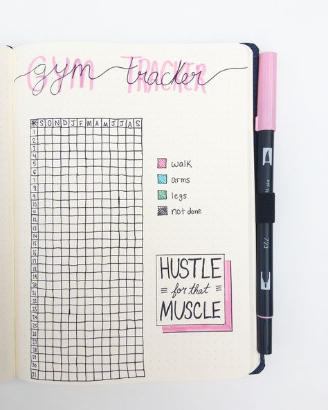 Fitness Tracker Bullet Journal, Bullet Journal Health, Bullet Journal Calendrier, Bullet Journal Yearly, Tracker Bullet Journal, Bullet Journal Aesthetic, Bullet Journal Notebook, Bullet Journal Design Ideas, Dot Journals