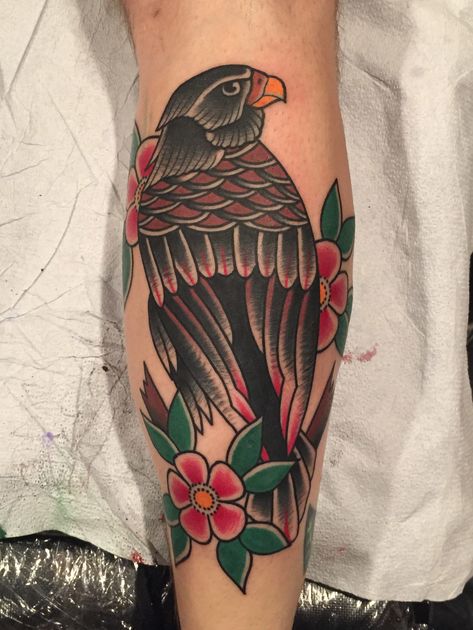 Tattoo Hawk, Bird Of Prey Tattoo, Swords Tattoo, Seven Swords, Tattoo Knee, Falcon Tattoo, Bird Tattoo Sleeves, Bird Tattoo Men, Little Bird Tattoos