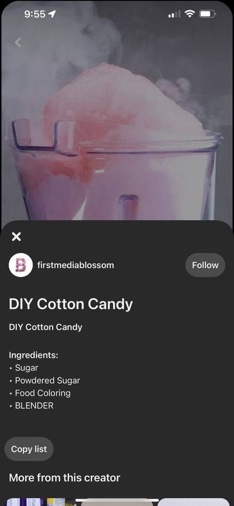 How To Make Cotton Candy In Blender, Cotton Candy In Blender, Cotton Candy Recipe, Candy Recipe, Best Appetizer Recipes, No Sugar Foods, Best Appetizers, Powdered Sugar, Food Coloring