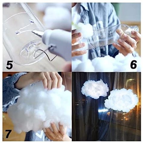 Cloud Diy, Cloud Party, Diy Projects For Bedroom, Cloud Light, Idee Babyshower, Cloud Lamp, Diy Clouds, Cute Night Lights, Cloud Lights