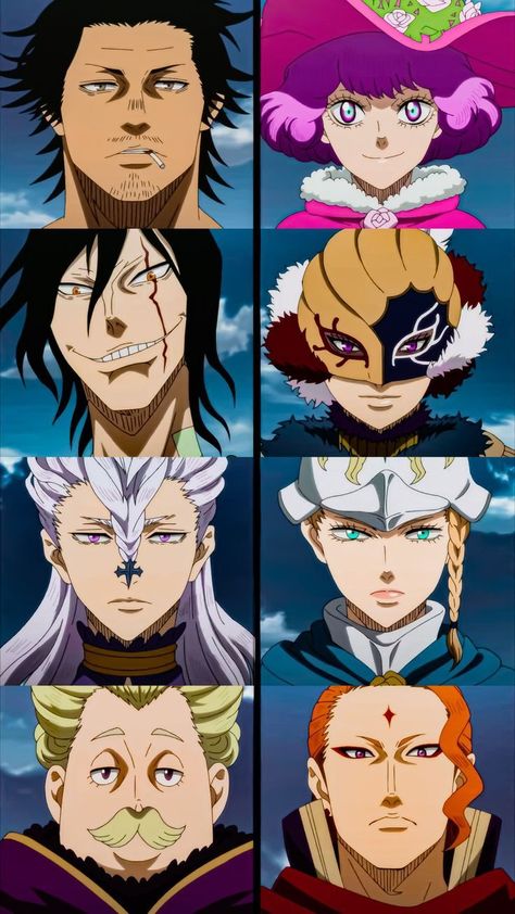 Black Clover Captains, Knight Squad, Web Comic, Black Clover Manga, Shadow Photos, Black Bull, Black Clover Anime, Anime Character Drawing, Black Clover