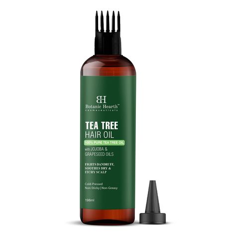 PRICES MAY VARY. Soothes Itchy & Dry Scalp: The Botanic Hearth Tea Tree hair oil contains natural tea tree oil that provides a calming effect on the scalp, relieves dryness & itchiness while leaving the hair feeling clean & refreshed Keeps Hair Hydrated & Smooth: The Tea Tree oil for hair is enriched with hydrating and nourishing ingredients like argan, jojoba and grapeseed oils that work together to deeply nourish and hydrate the hair Helps Fight Dandruff: The hair oil for dry damaged hair also helps fight dandruff and scalp irritation, leaving it feeling healthy and refreshed Helps Improve Hair Growth: The hair growth oil for men and women helps strengthen and nourish hair follicles, promoting healthy hair growth Ethically Sourced & Cruelty-free: Botanic Hearth products are paraben free, Tea Tree Hair Oil, Hair Oil Scalp, Tea Tree Oil For Hair, Feeling Healthy, Dry Itchy Scalp, Natural Tea, Improve Hair Growth, Oils For Men, Oil For Hair