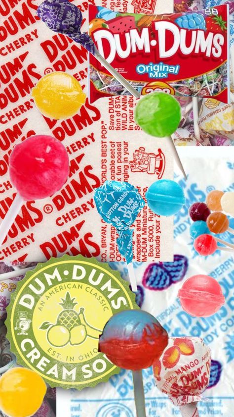 #dumdums #lollipops Dum Dums, Food Drink Photography, Retro Pop, Lollipop, Pop Art, Collage, The Originals