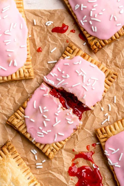 Homemade Pop Tarts - Ahead of Thyme Strawberry Sourdough Pop Tarts, Sourdough Strawberry Poptarts, Sourdough Pop Tarts, Sourdough Strawberry, Strawberry Pop Tarts, Strawberry Chia Jam, Strawberry Pop, Strawberry Pop Tart, Healthy Sweeteners