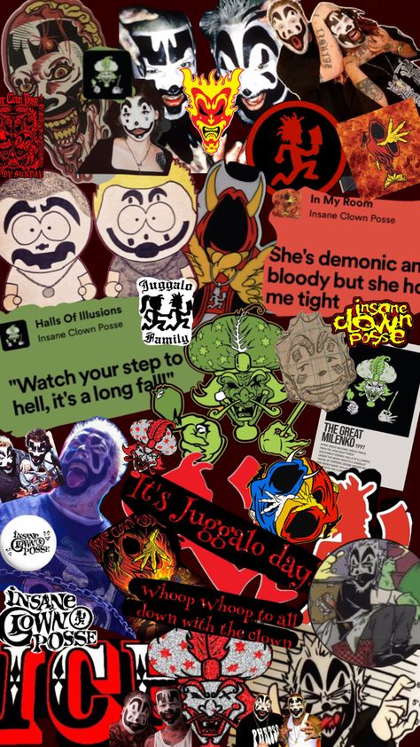 Icp Wallpapers, Insane Clown Posse Albums, What Is A Juggalo, Violent J, Album Cover Wallpaper Collage, Insane Clown Posse, Insane Clown, Graffiti Style Art, Hello Kitty Iphone Wallpaper