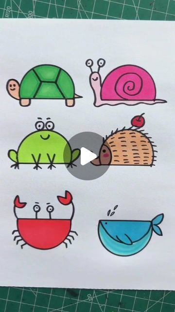 Easy Peasy Drawing, Drawing For 7 Yrs Old, Easy Simple Drawings For Kids, Toddler Drawing Ideas, Easy Drawing For Kids Step By Step, Shapes Drawing For Kids, Children Drawing Ideas For Kids, Step By Step Drawing For Kids, Simple Drawings For Kids