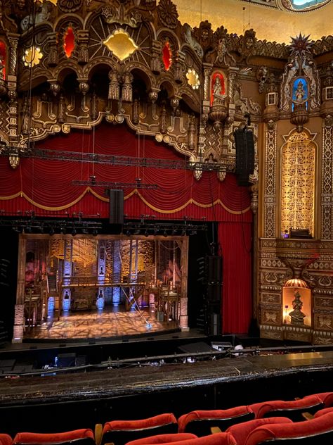 Theatre Show Aesthetic, Theatre Stage Aesthetic, Theatre Academia, Theatre Aesthetic, Red Song, Fox Theater, Theatre Pictures, Shakespeare Theatre, Fabulous Fox