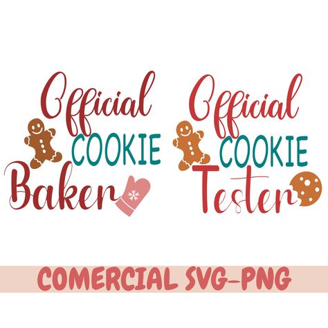 Official Cookie Tester, Baking Holiday, Holiday Baking Christmas, Couples Holiday, Baking Christmas, Holiday Svg, Couple Matching, Holiday Baking, Christmas Baking