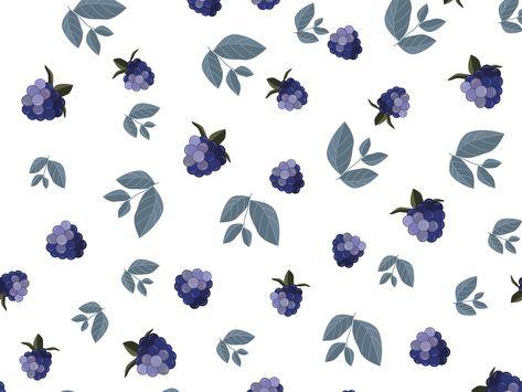 Summer berries pattern by Olga Koroleva Blackberry Wallpaper, Collage Wallpapers, Background Ideas, Summer Berries, Phone Background, Backgrounds Desktop, Wallpaper Pc, Phone Backgrounds, Blackberry