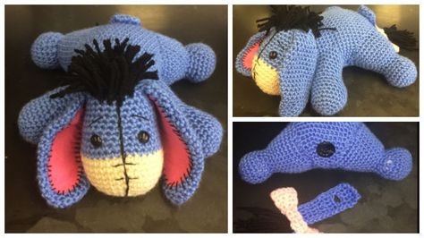 Amigurumi Crochet Eeyore Toy [Free Pattern] Crochet Eeyore, Disney Crochet Pattern, Crochet Turtle Pattern, Crochet Mittens Free Pattern, Crochet Project Free, Disney Crochet Patterns, Crochet Teddy Bear Pattern, Crochet Turtle, Halloween Crochet Patterns