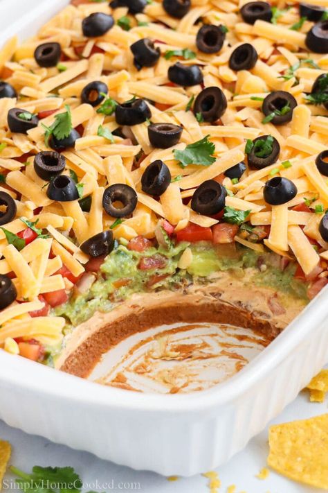 5layer Mexican Dip, 7 Layer Nacho Dip, Cold Nacho Dip, Seven Layer Taco Salad, Nacho Layer Dip, Nacho Dip Recipes, Taco Layer Dip, Mexican Taco Dip, Layered Nacho Dip