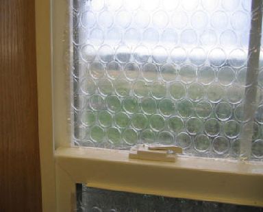 Bubble wrap: poor man's stained glass--great for privacy without blocking the light--must do! Bubble Wrap Window Insulation, Bubble Wrap Windows, Bubble Wrap Insulation, Winter Window, Small Greenhouse, Survival Gardening, Greenhouse Plans, Window Privacy, Diy Window