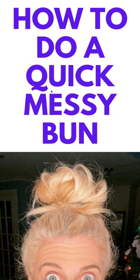 Easy Messy Bun Hair Tutorial - Super easy messy bun hair tutorial. This is a simple hairstyle for you to try on your own hair. Simple Messy Bun Hairstyles, Super Easy Messy Bun, Quick Messy Bun, Quick Buns, Messy Bun For Short Hair, Easy Messy Bun, Simple Hairstyle, Messy Bun Tutorial, Short Hair Bun