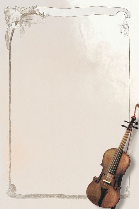 Rectangle floral frame with violin design element | premium image by rawpixel.com / Wit Music Frame, Violin Design, Border Background, Music Background, Frame Border, Music Backgrounds, Background Music, Floral Frame, Music Music