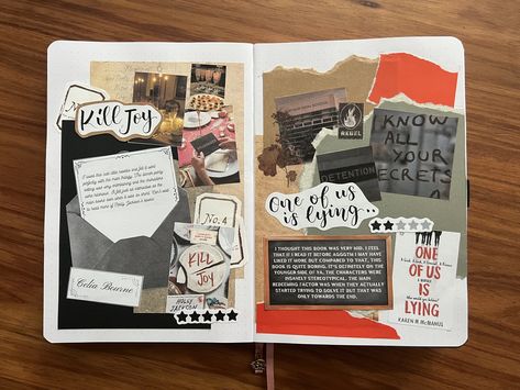 Mystery Journal Aesthetic, Kill Joy By Holly Jackson Aesthetic, Kill Joy By Holly Jackson, Mystery Aesthetic, Kill Joy, Book Annotating, One Of Us Is Lying, Book Scrapbooking, Holly Jackson