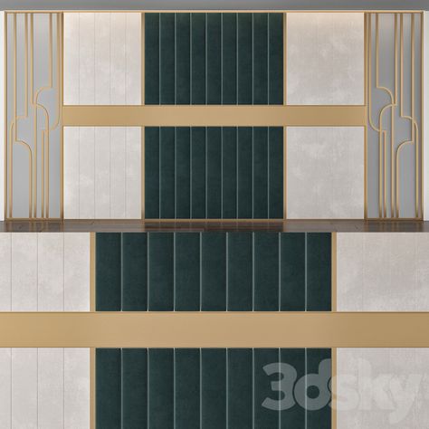 Green Bedroom Decor, 3d Panel, Neoclassical Design, Tile Texture, 3d Panels, Green Bedroom, Panel Wall, Bath Room, Geometric Wall Art