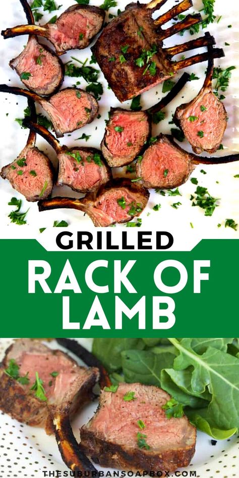 If you feel like showing off at your next dinner party, then you need to make a perfectly Grilled Rack of Lamb! And if you’ve never grilled lamb before, don’t worry – this recipe simplifies the steps for you so that even the most novice of home chefs will have this restaurant-worthy meat prepared in no time. Bbq Rack Of Lamb, Rack Of Lamb Recipes, Grilled Lamb Recipes, Best Lamb Recipes, Bbq Lamb, Lamb Chop Recipes, Tasty Meat, Grill Rack, Easy Grilling