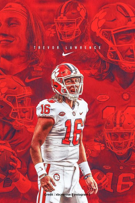 Trevor Lawrence, Sports Design Ideas, Sport Branding, Alabama Crimson Tide Football, Sports Design Inspiration, College Football Playoff, Character Model Sheet, Sport Poster Design, Soccer Poster