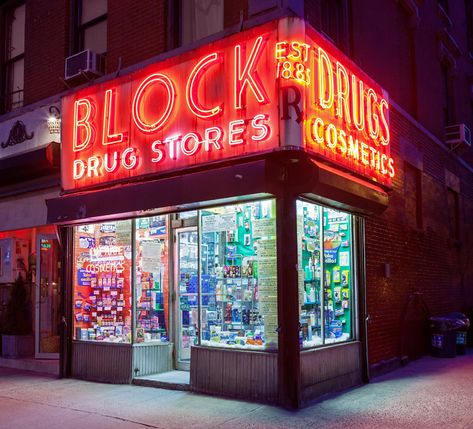 Block Drugs East Village, NYC | Here’s an excerpt of our int… | Flickr Shop Front Signage, Elderly Home, Shop Front, In Sign, East Village, Shop Plans, Store Front, Shop Display, The Culture