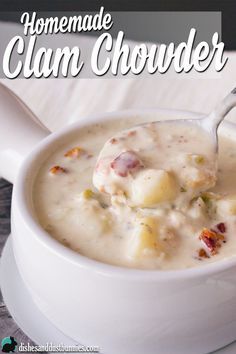 Alexander Smalls Recipes, Ivars Clam Chowder Recipe, Razor Clam Chowder, Clam Chowder Recipe New England, Crockpot Clam Chowder, Homemade Clam Chowder, Clam Chowder Soup, Clam Chowder Recipe, Chowder Recipes Seafood