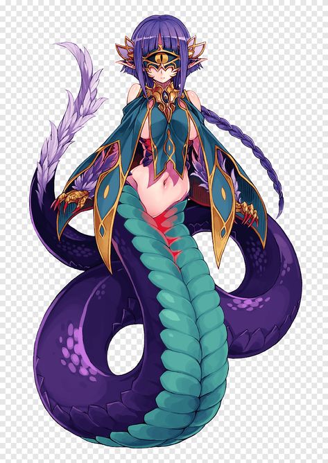 Basilisk Snake, Snake People, Anime Snake, Kartu Pokemon, Mermaid Fin, Female Monster, Monster Girl Encyclopedia, Snake Girl, Monster Girls