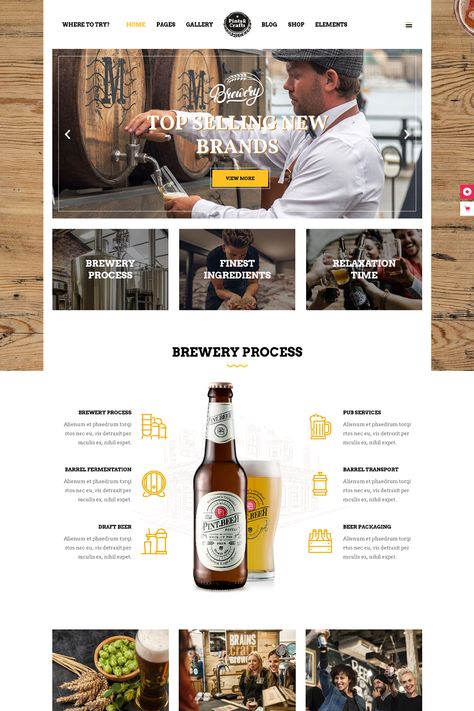 We present Pints&Crafts, the carefully crafted, modern WordPress theme for breweries, pubs and beer bars. Beer Presentation, Beer Website, Web Bar, Beer Poster Design, Marketing Dashboard, Bar Beer, Beer Pub, Beer Poster, Wine Shop