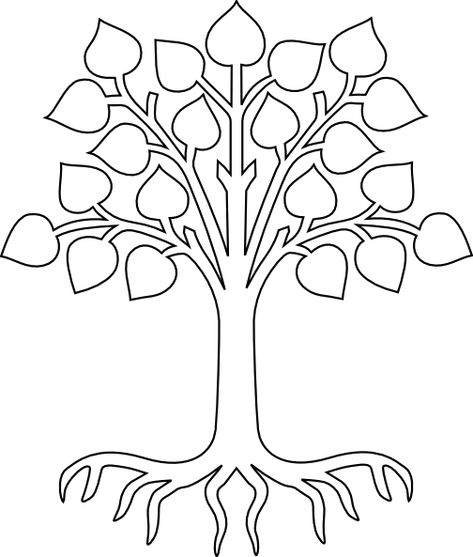 Tree With Roots Drawing, Roots Drawing, Family Tree Clipart, Arbor Vitae, Free Printable Clip Art, Tree With Roots, Tree Outline, Family Tree Tattoo, Tree Painting Canvas