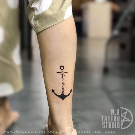 936 Likes, 1 Comments - Abhishek Ahuja (@natattoostudio) on Instagram: “Anchor Tattoo “refuse to sink” @natattoostudio  Appointments at 📞 8800878580 www.newdelhitattoo.com…” Refuse To Sink Tattoo, Navy Anchor Tattoos, Navy Quotes, Tattoos Placement, Basic Tattoos, Anchor Tattoo Design, Refuse To Sink, Anchor Tattoos, Navy Anchor