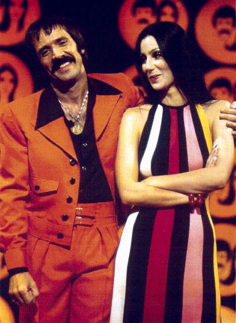 Sonny and Cher on their show, "The Sonny & Cher Comedy Hour". Sonny And Cher Show, Cher Show, Sonny And Cher, Cher And Sonny, I Got You Babe, Eartha Kitt, Vintage Television, Classic Television, Julie Andrews