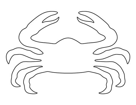 Crab pattern. Use the printable pattern for crafts, creating stencils, scrapbooking, and more. Free PDF template to download and print at http://patternuniverse.com/download/crab-pattern/. Crab Template, Fish Template, Animal Templates, Shape Templates, Ocean Crafts, Glass Work, Sea Theme, Beach Crafts, Ocean Themes