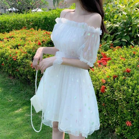 Skirt Labuh, Mode Emo, Mode Kawaii, Korean Fashion Dress, Kawaii Fashion Outfits, Mode Kpop, Short Prom Dress, Fairytale Dress, Fairy Dress