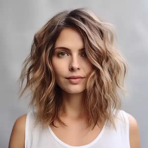 83 Trending Medium-Length Shag Haircut Ideas Medium Length Wavy Shag Haircuts, Medium Length Shag Wavy Hair, Soft Shag Haircut Shoulder Length, Shoulder Length Wavy Shag, Medium Length Shag Hairstyles, Shag Haircut 2024, Rachel Hair, Flippy Hair, Medium Shaggy Hairstyles