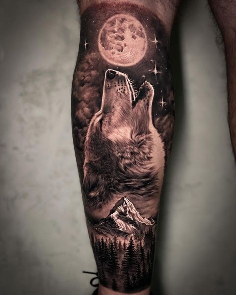 Wolf Tattoo Ideas For Men, Wolf Eye Tattoo, Chest Tattoo Wolf, Wolf Face Tattoo, Watercolor Wolf Tattoo, Wolf And Moon Tattoo, Wolf Tattoo Meaning, Howling Wolf Tattoo, Lone Wolf Tattoo